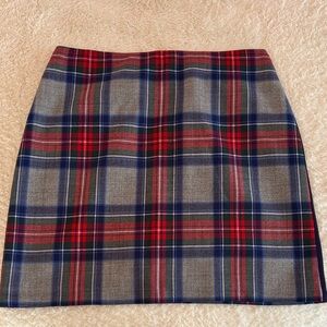 Vineyard Vines Red and Gray Plaid Mini Skirt
